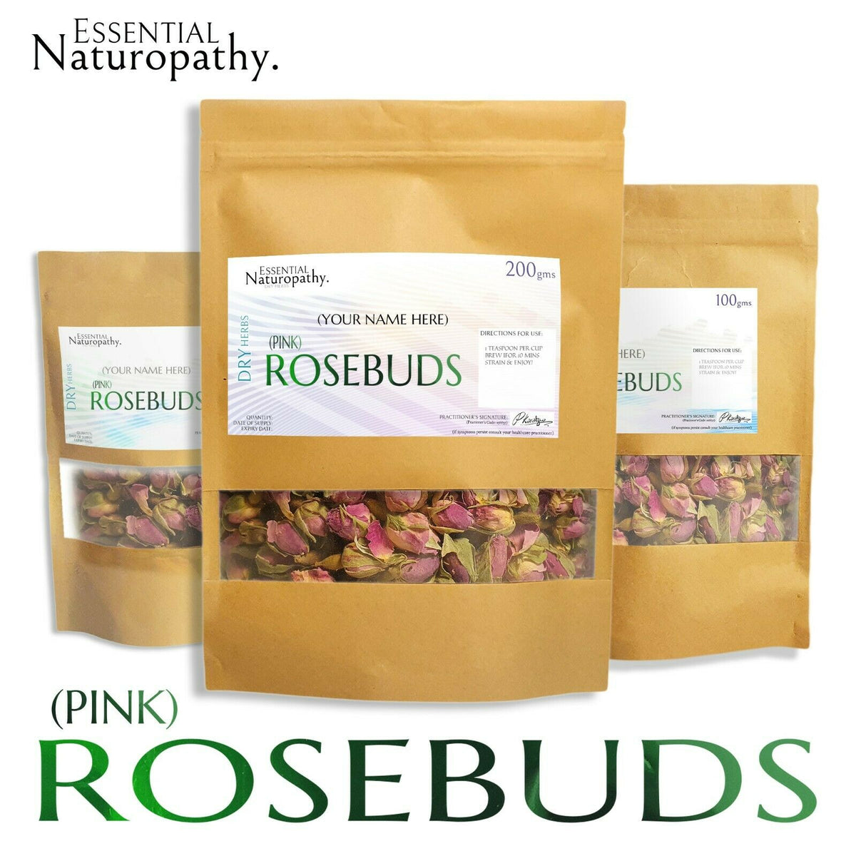 PINK ROSE BUDS DRIED REAL (Rosa centifolia) PREMIUM ROSEBUDS Tea Potpo ...